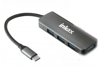 Hub USB Inkax 4 puertos USB 3.0 Tipo C
