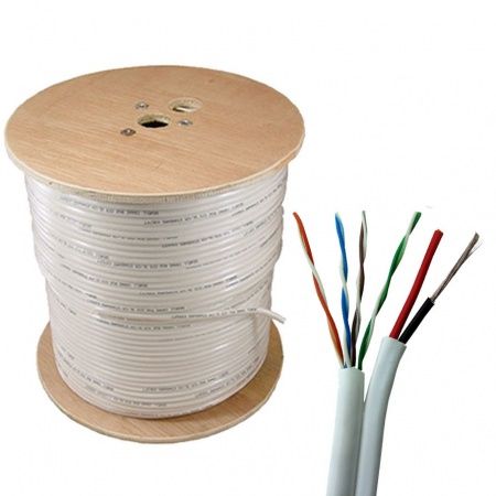Cable UTP Cat5e cobre + corriente