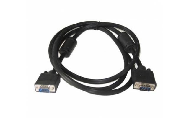 Cable vga monitor 1.5 metros negro con filtros